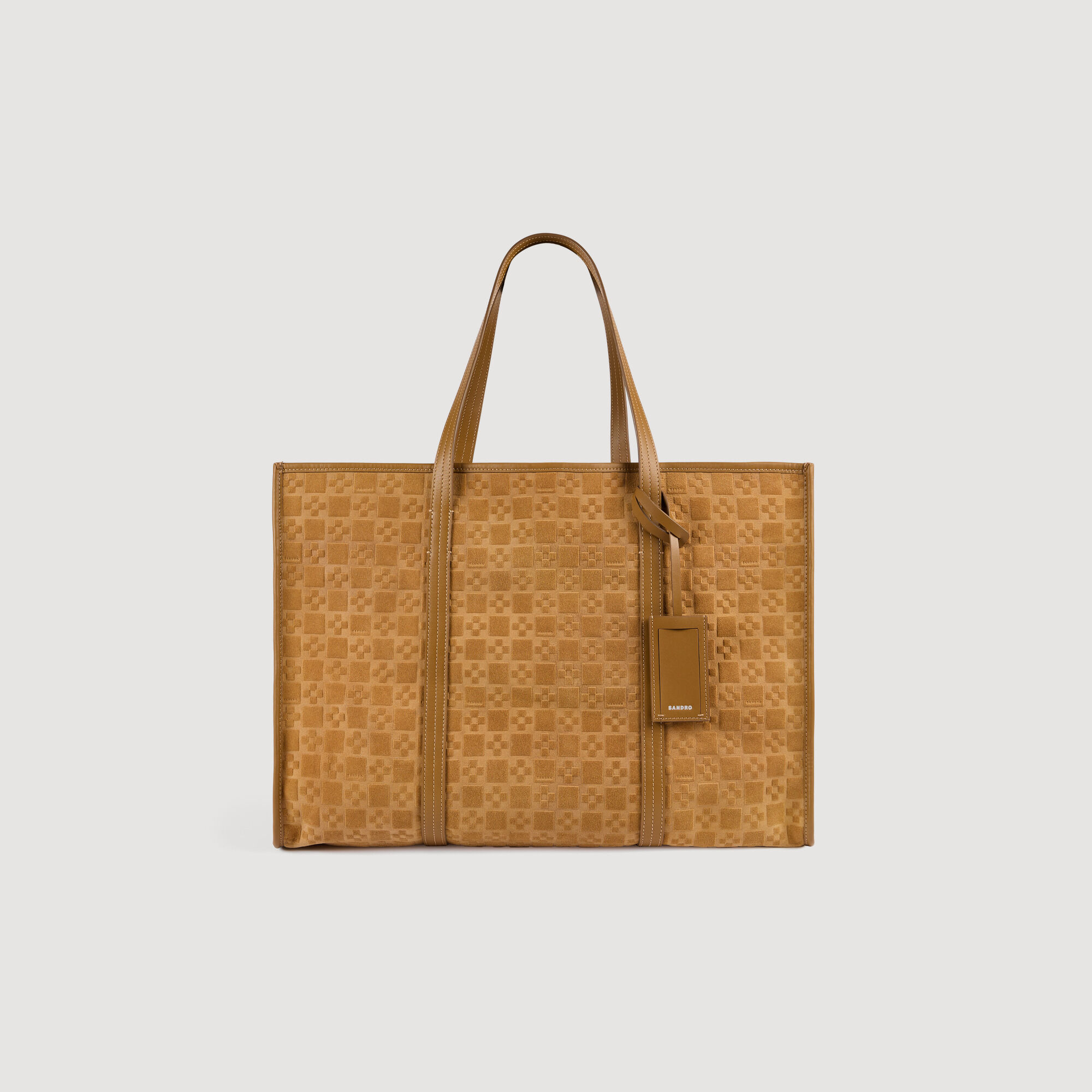 Split Leather Shopping Bag : Bags color Camel