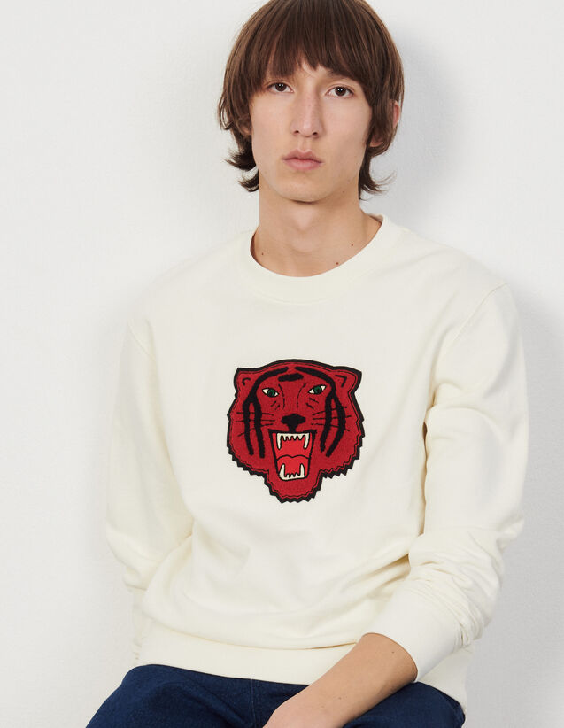 Sweatshirt With Patch : Sweatshirts color Off-White