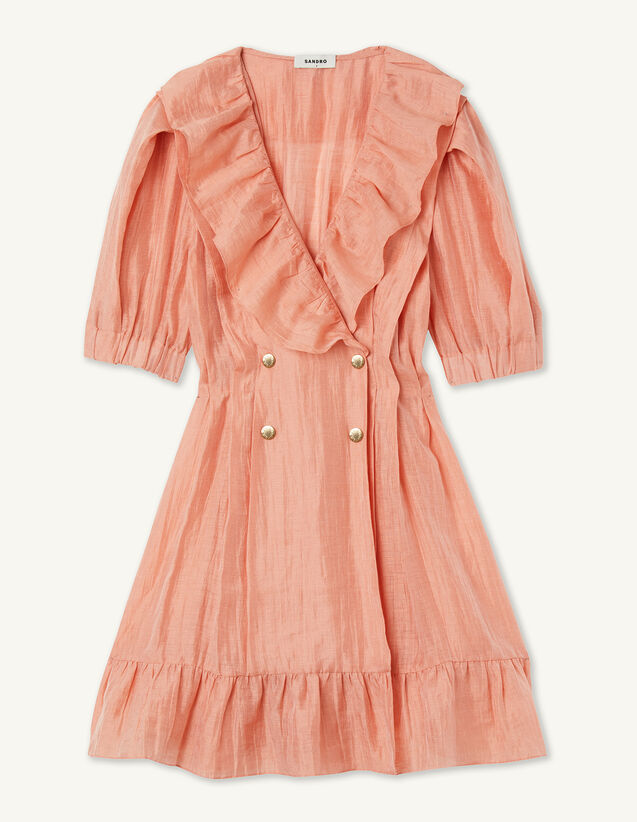 Short Ruffled Dress : Dresses color Poudre Pink