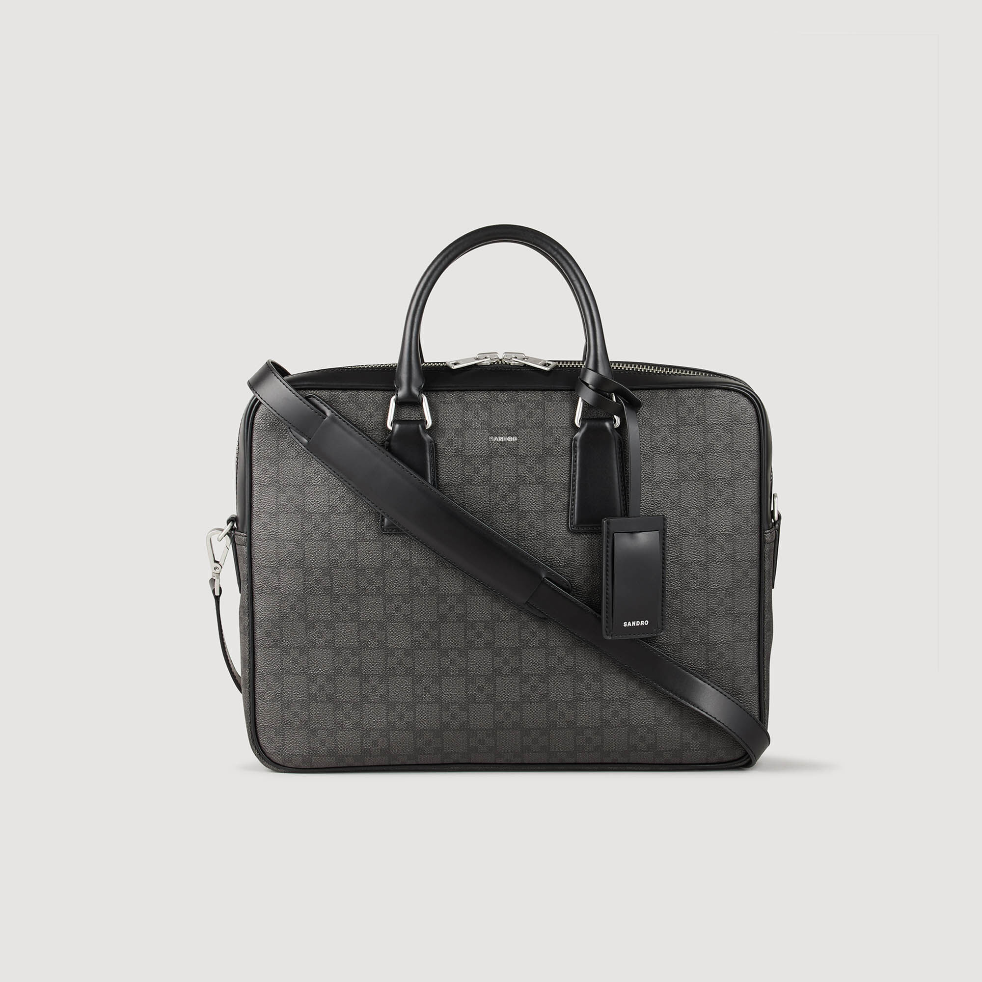 Square Cross Briefcase : Bags color Black