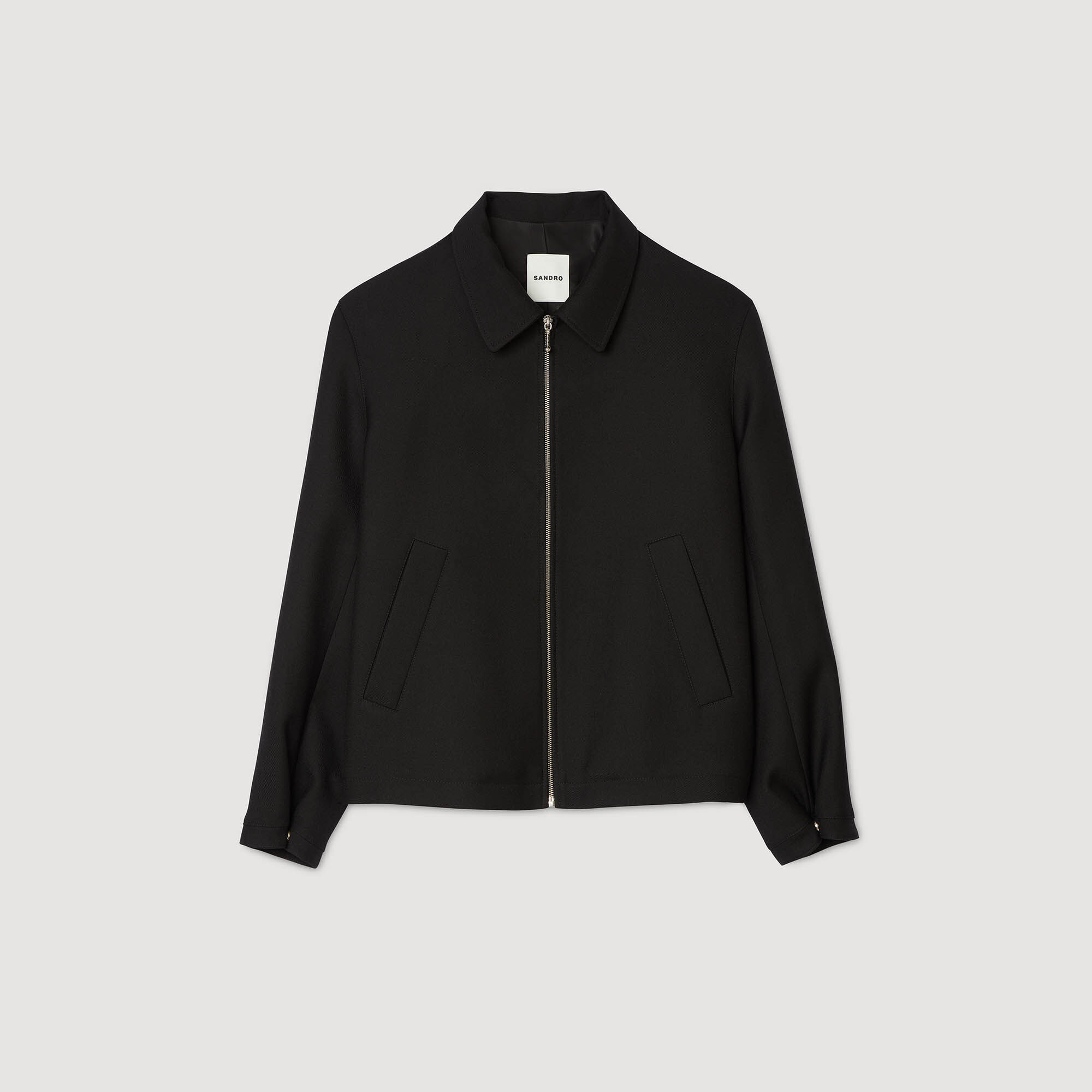 Zip-Up Jacket : Jackets & Coats color Black
