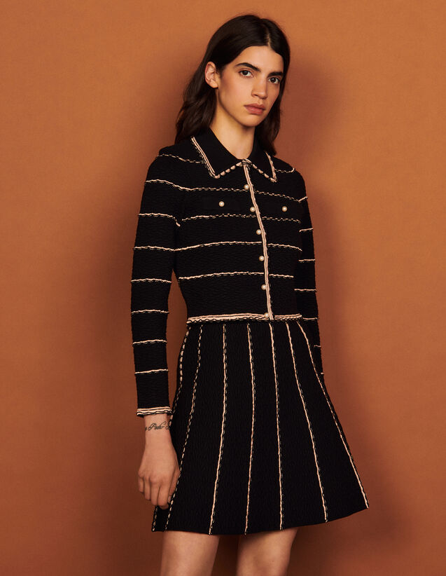 Short A-Line Knit Skirt : Skirts & Shorts color Black