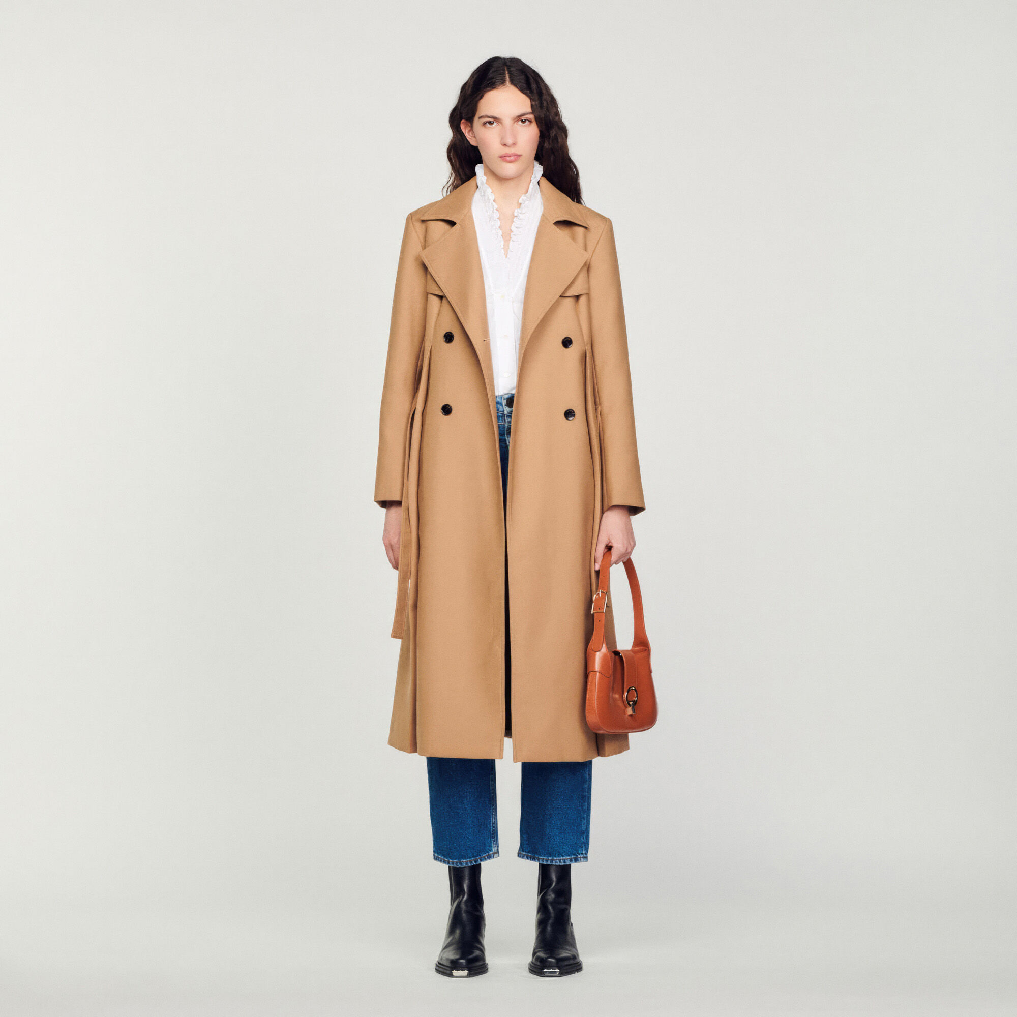 sandro paris camel coat