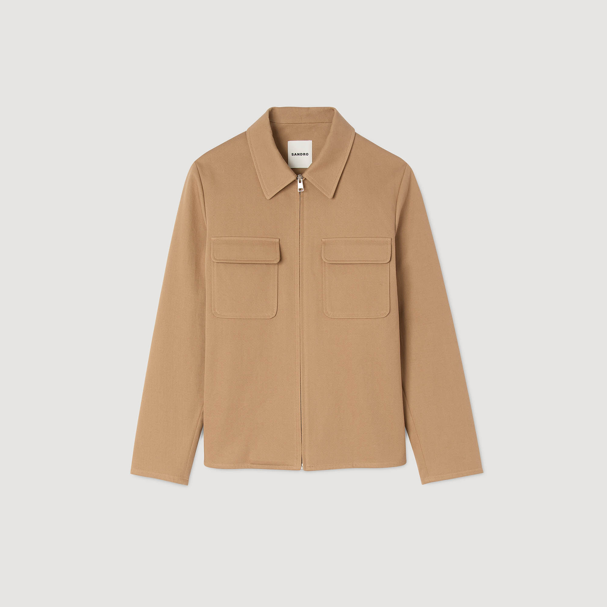 ★パリ発 sandro★ ボタン ウール ショート ジャケット キャメル ☆パリ発 sandro☆ ボタン ウール ショート ジャケット キャメル