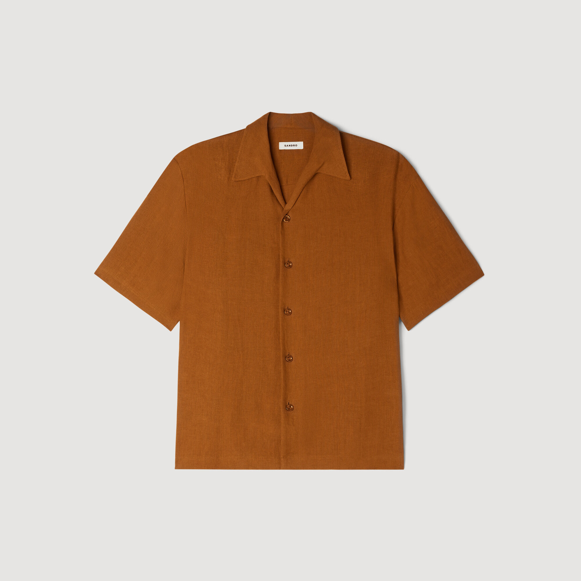 Linen Shirt : Shirts color WHISKY
