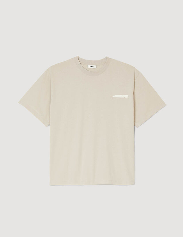 Cotton T-Shirt : T-shirts & Polo shirts color Beige
