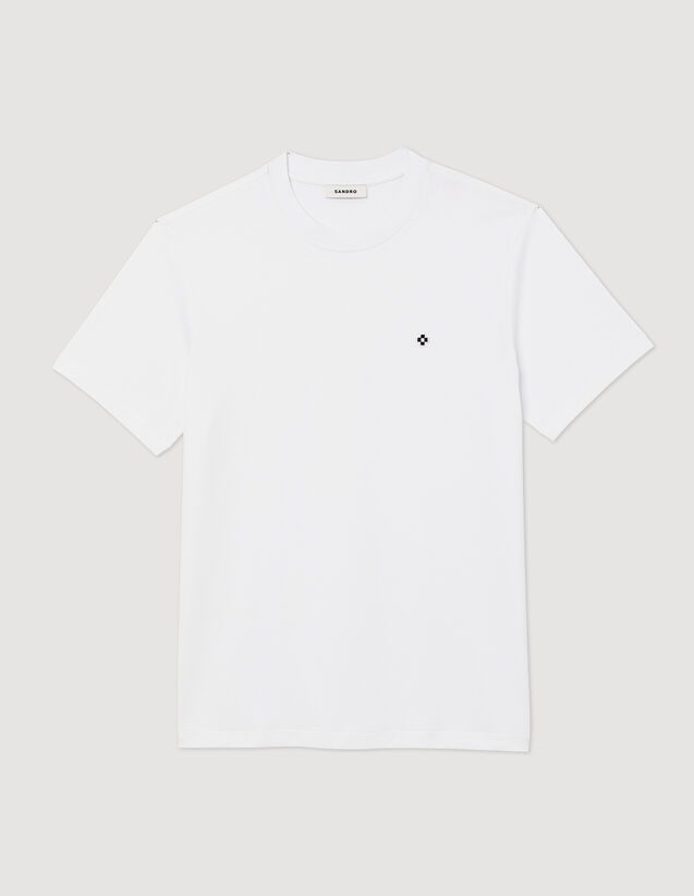 T-Shirt With Square Cross Patch : T-shirts & Polo shirts color white