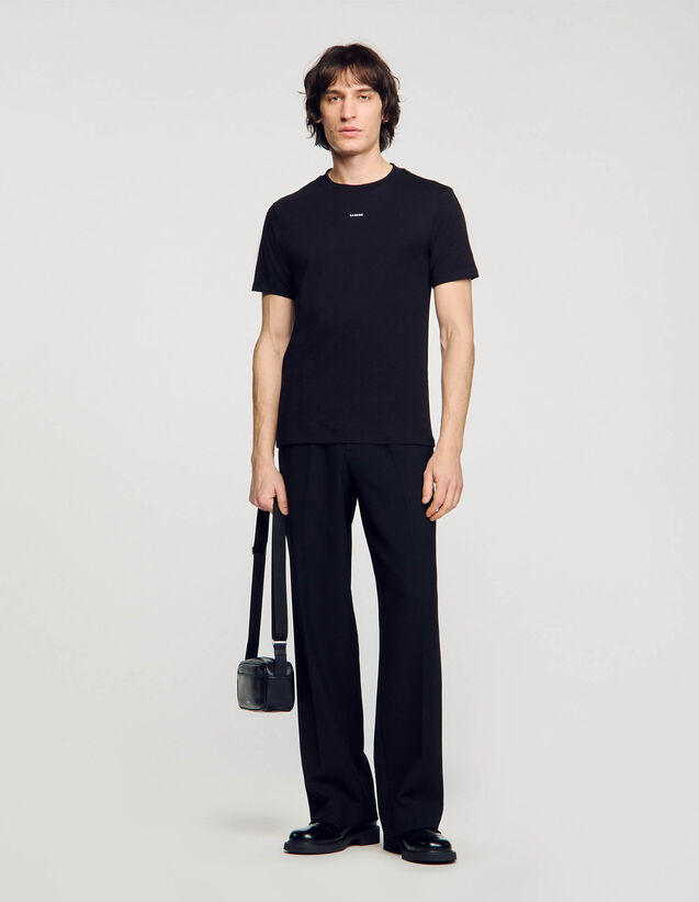 Short-Sleeved T-Shirt - SHPTS01387 | sandro-paris.com Short-Sleeved T-Shirt : T-shirts & Polo shirts color white