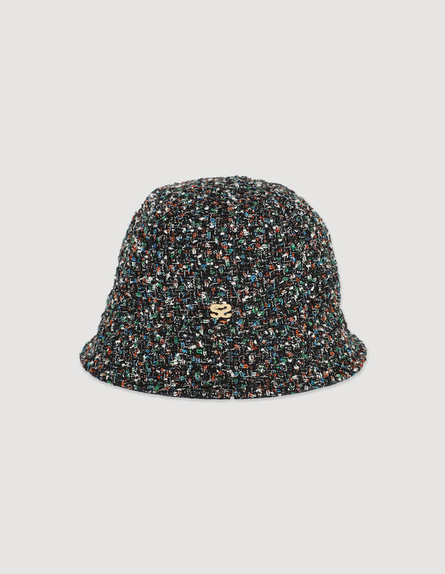 Reversible Tweed Hat : Sandro On Tour color Black