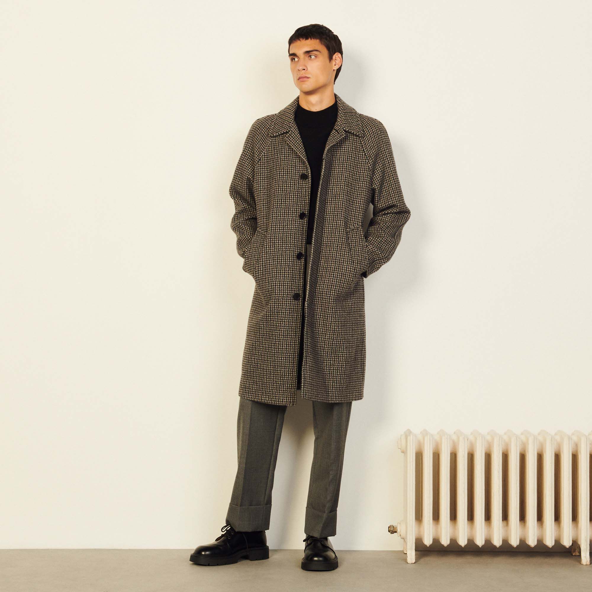 Houndstooth Wool Coat Jackets Coats Sandro paris