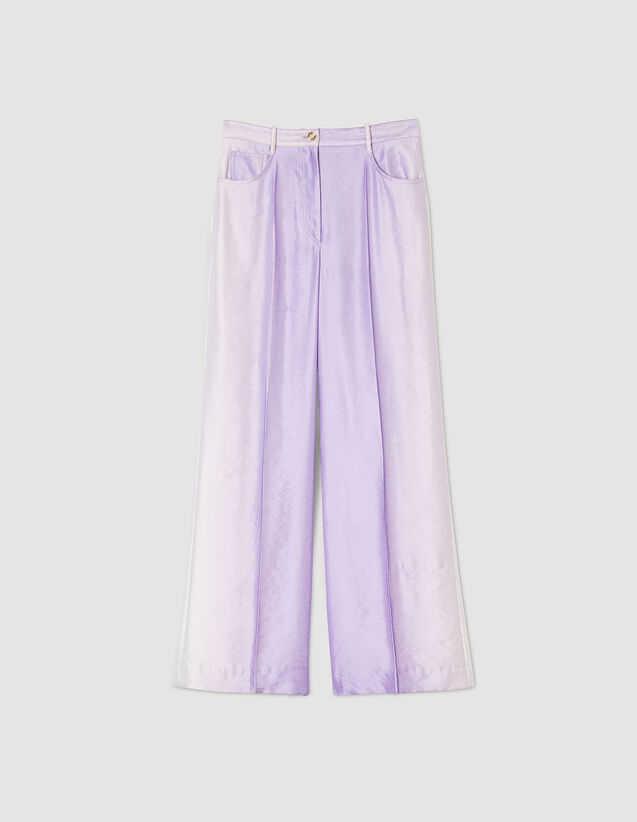 Floaty Trousers : Pants color Ecru / Pastel lilac