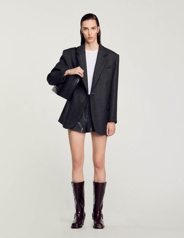 Checked Suit Jacket : Coats & Jackets color