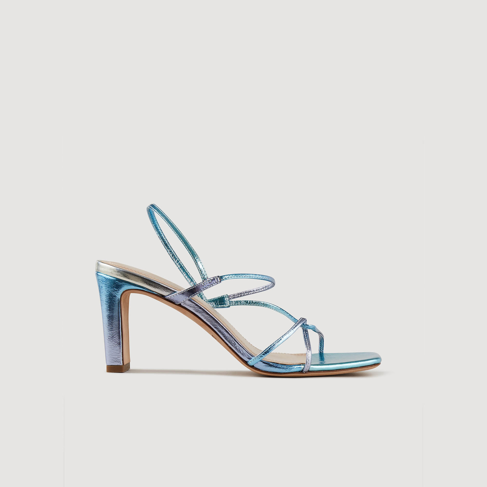 Sandals With Thin Straps : Shoes&nbsp; color Blue / Silver