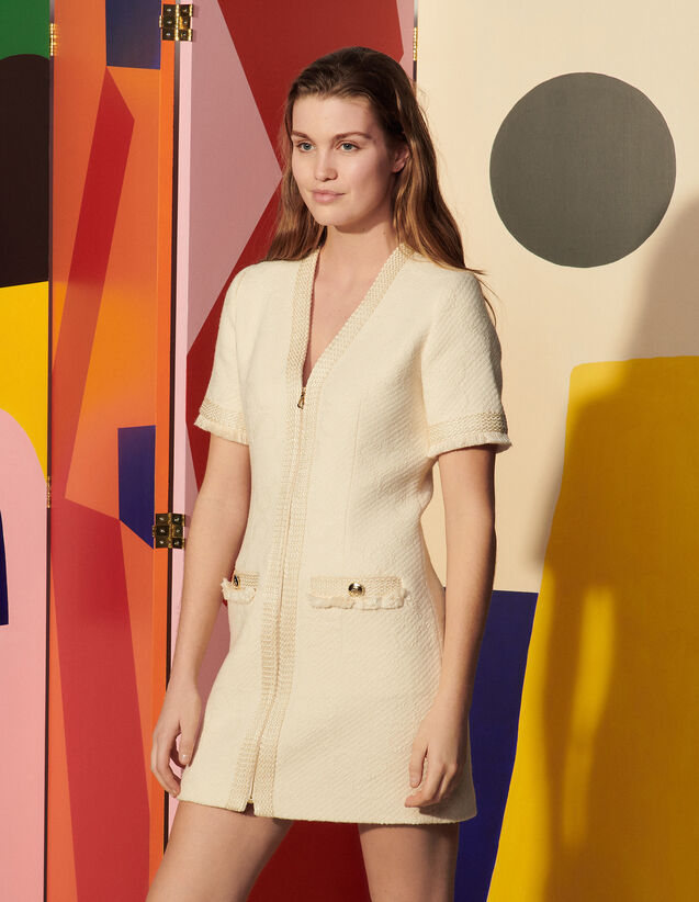 Tweed Dress In Double S Jacquard : View All color