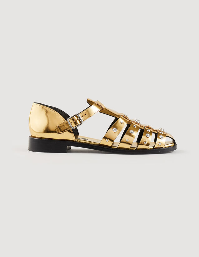 Olyma Studded Sandals : Sandals color Gold