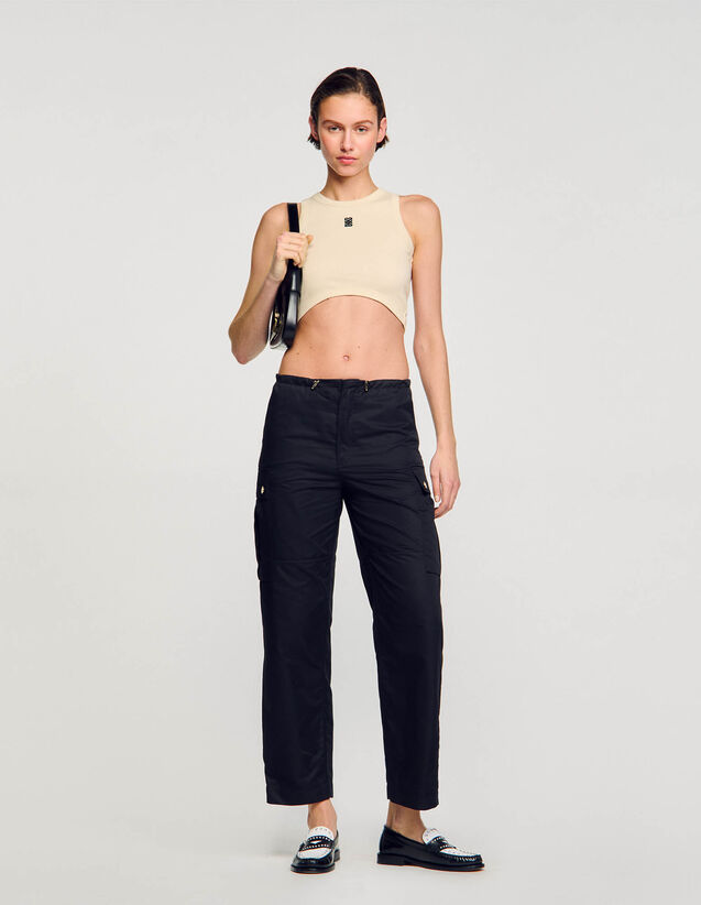 Cargo Trousers : null color Black