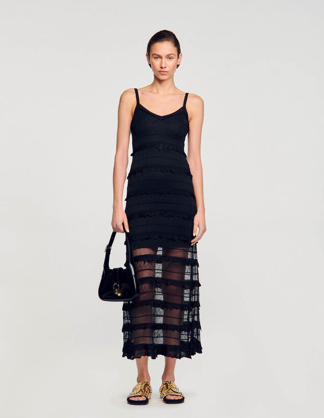 Knit Maxi Dress : Dresses color Black