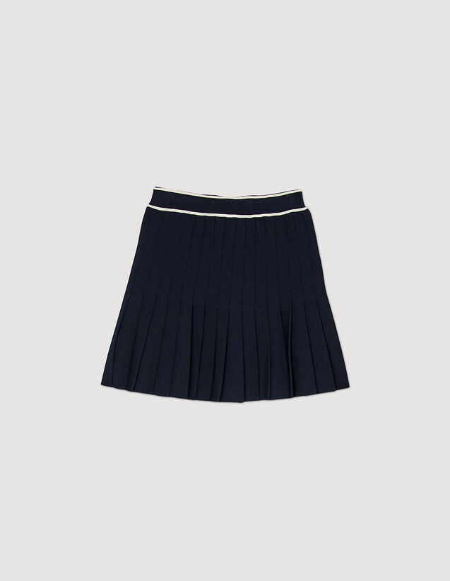 Short Pleated Skirt : Skirts & Shorts color Deep blu