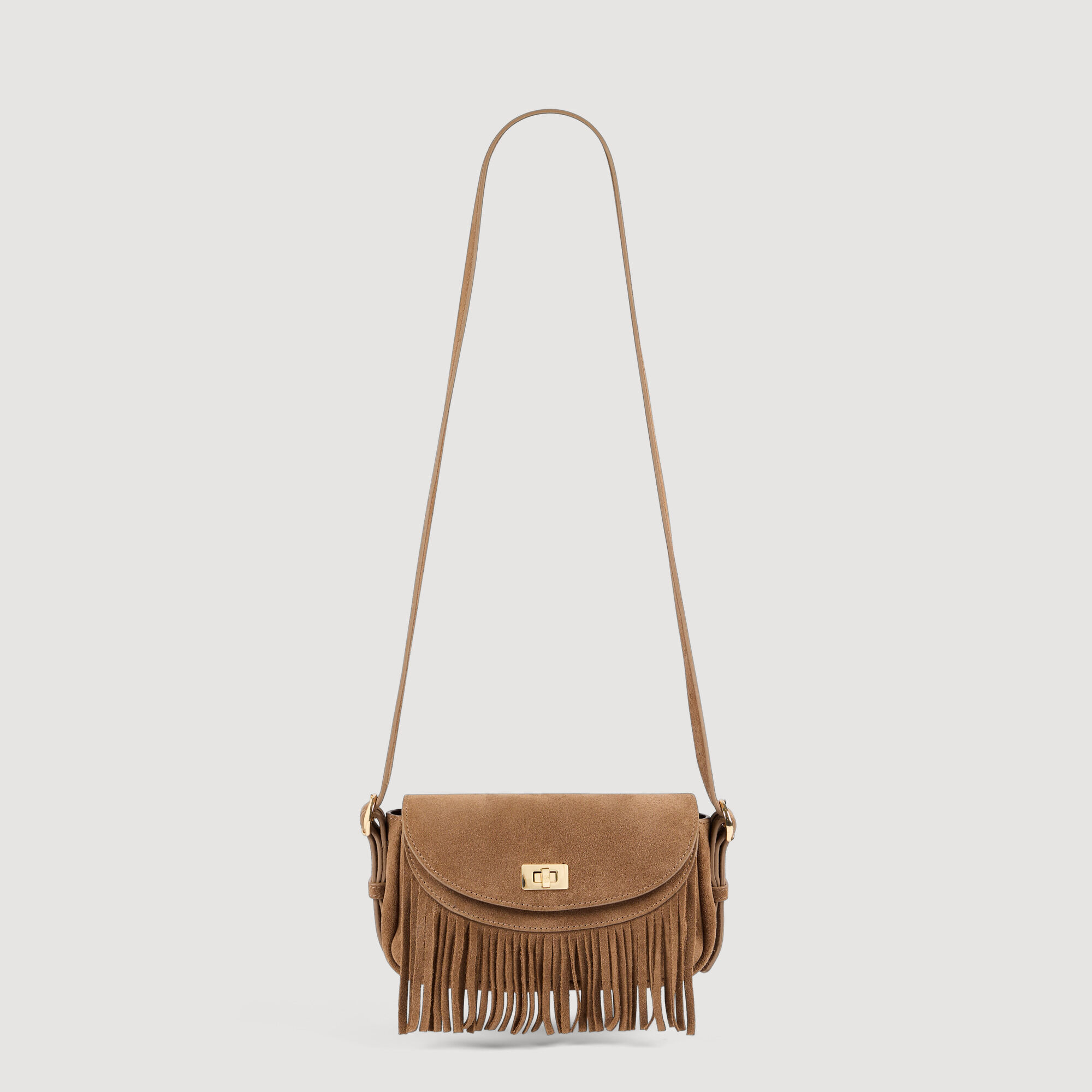 Mini Mambo Suede Bag : Others Bags color Caramel