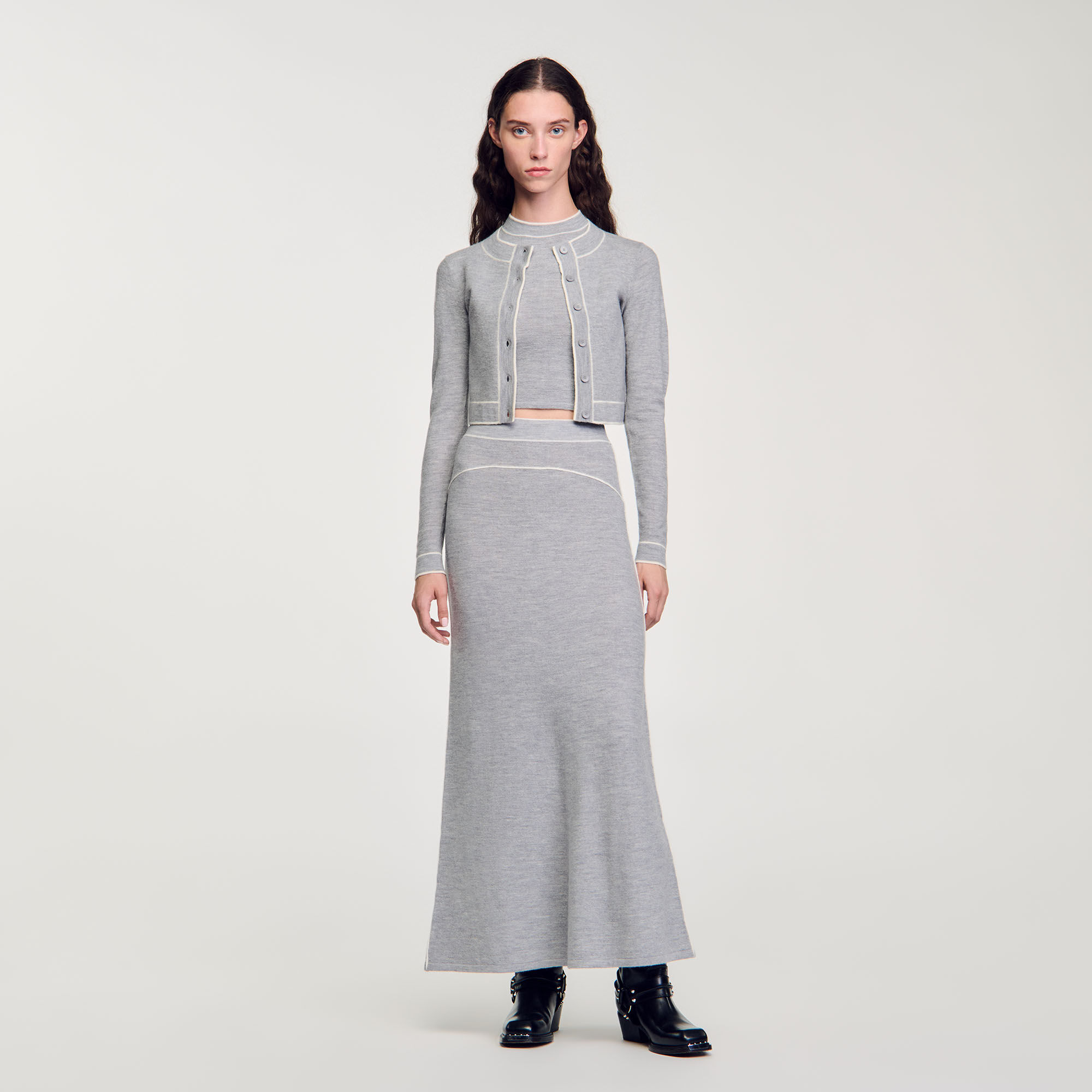 Long Wool Skirt Skirts Shorts Sandro paris