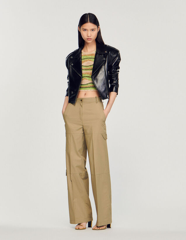 Cargo Trousers : Pants color Olive Green