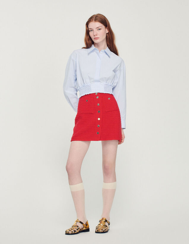Short Knitted Skirt : Skirts & Shorts color Red