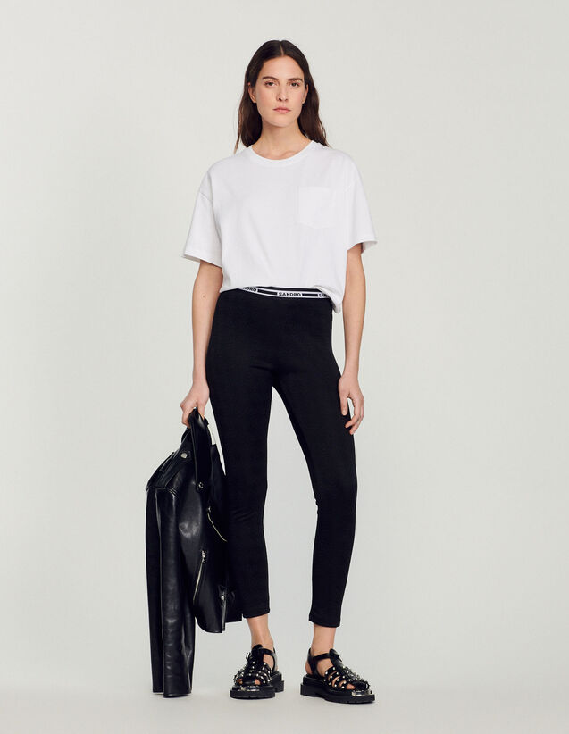 Cropped Loose T-Shirt : T-shirts color white