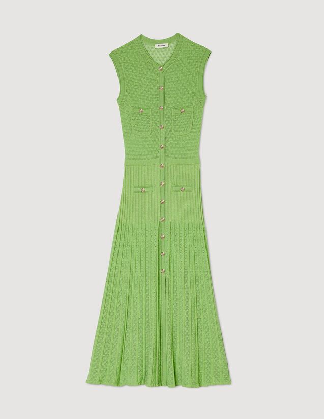 Knit Midi Dress : Dresses color Olive Green