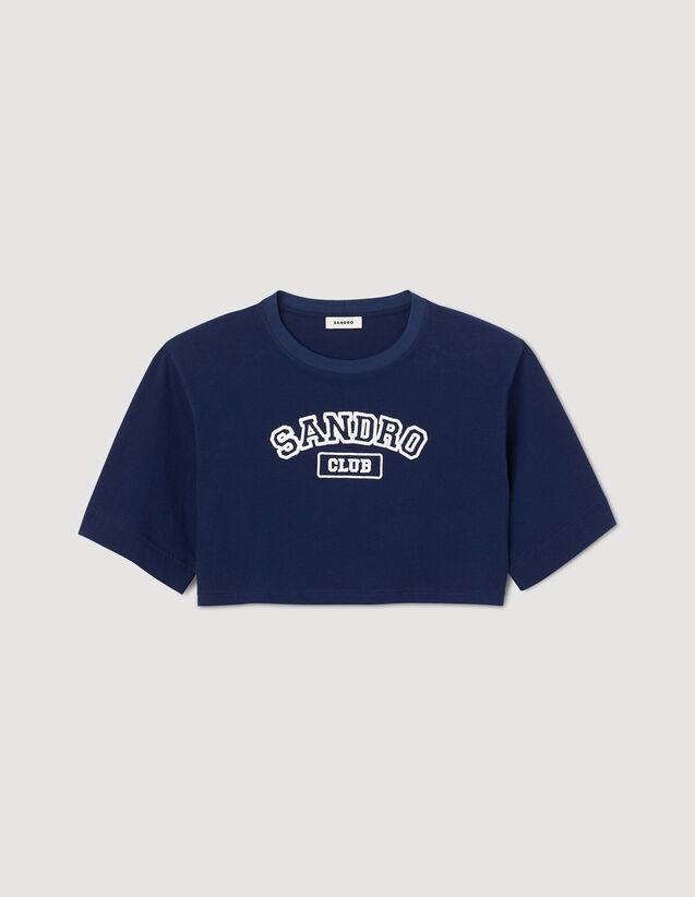 Cropped T-Shirt : T-shirts color Navy Blue