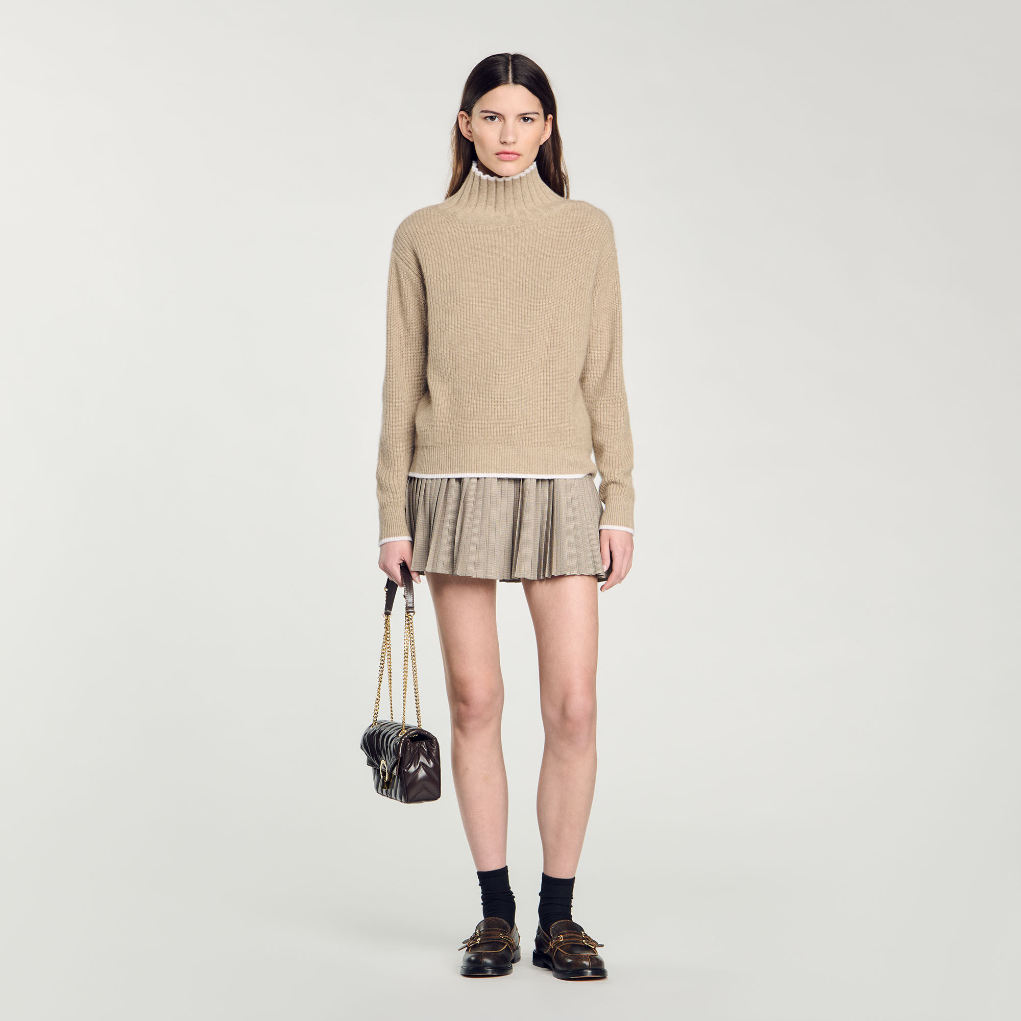 Turtleneck Jumper : Sweaters & Cardigans&nbsp; color Beige
