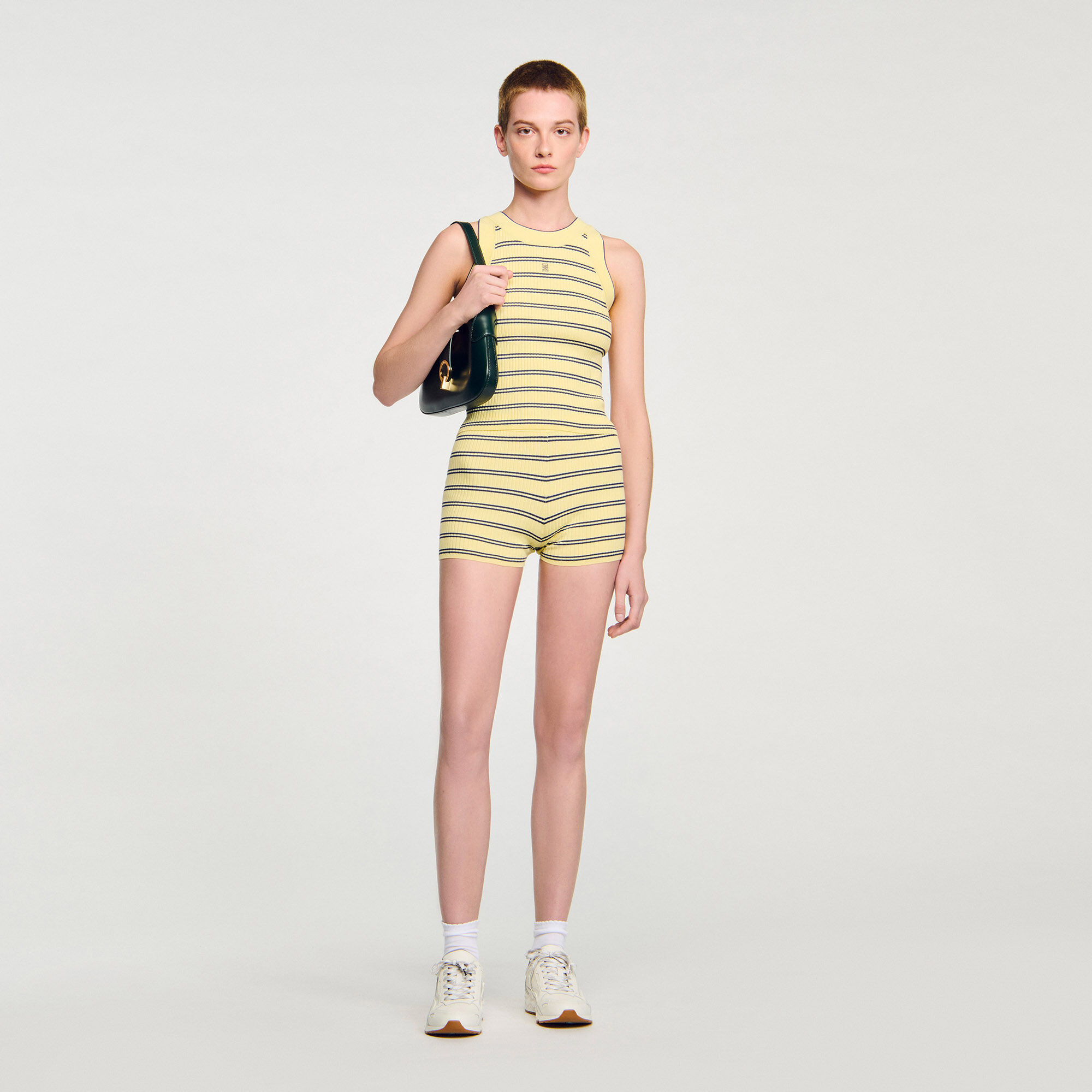 Striped Knit Vest Top : Sweaters & Cardigans color Light Yellow