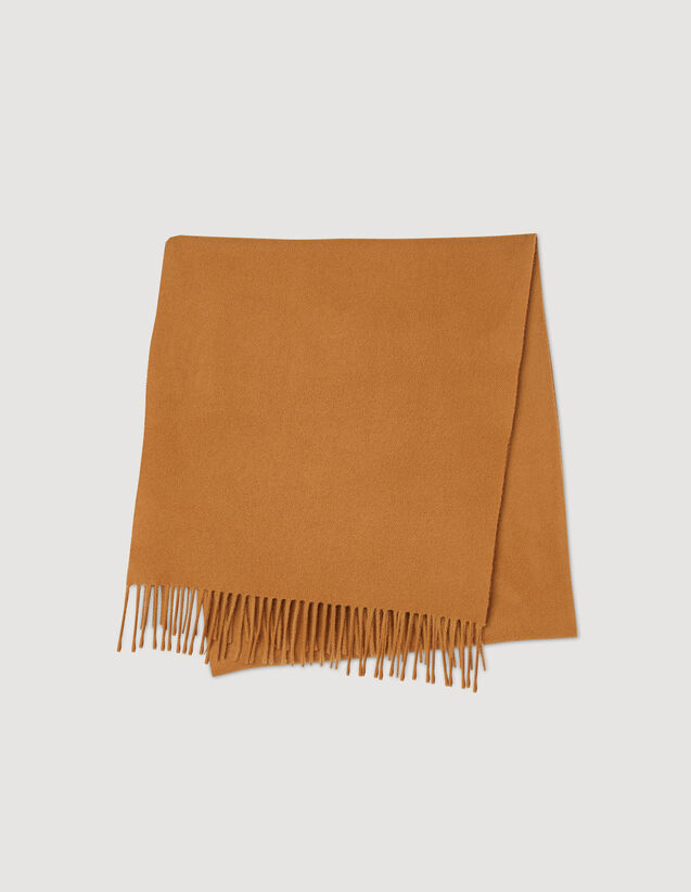 Wool  And Cashmere Scarf : Caps color Camel