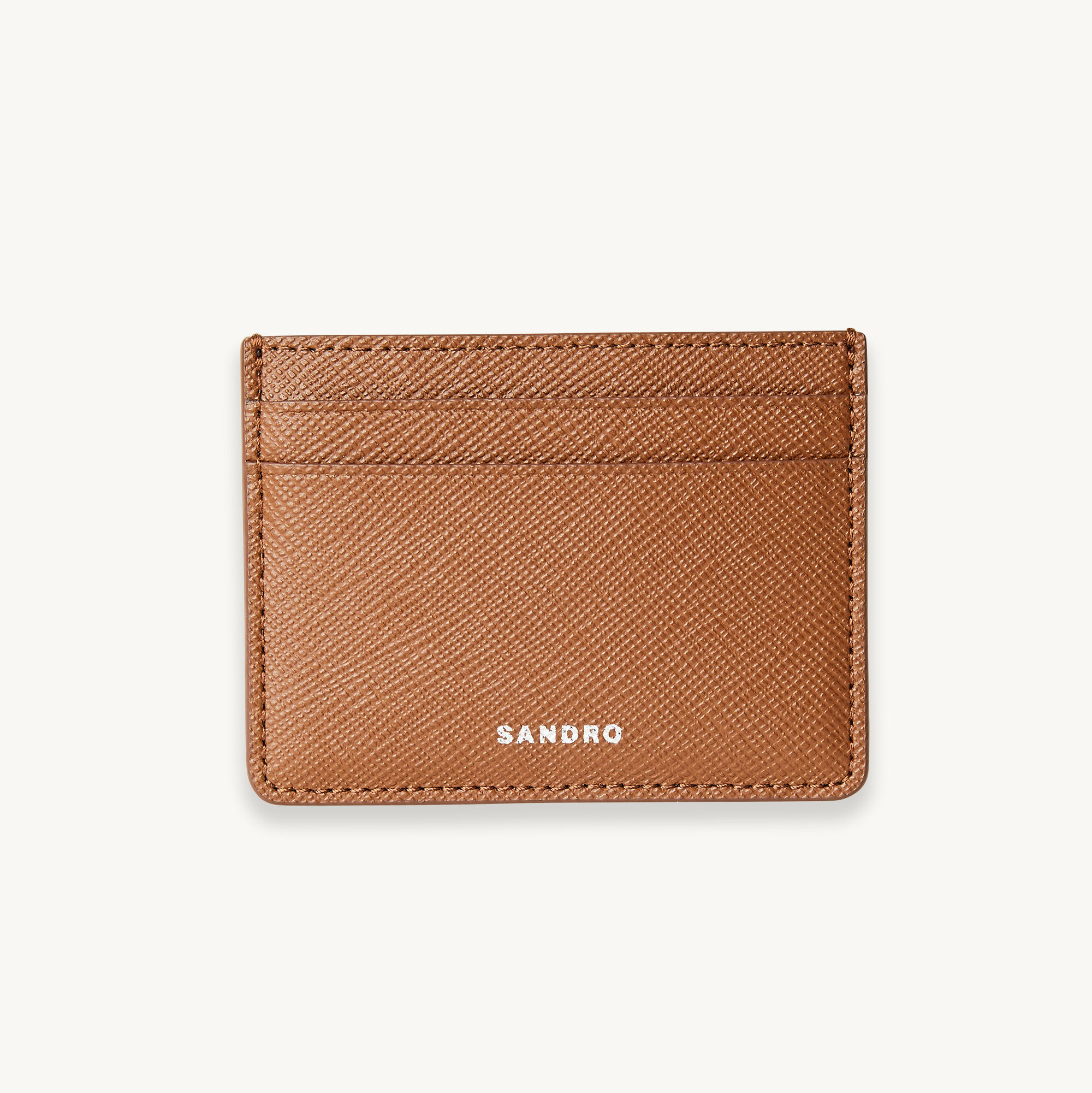 Sandro Cross Embossed Cardholder in Brown for Men Mens Accessories Wallets and cardholders 