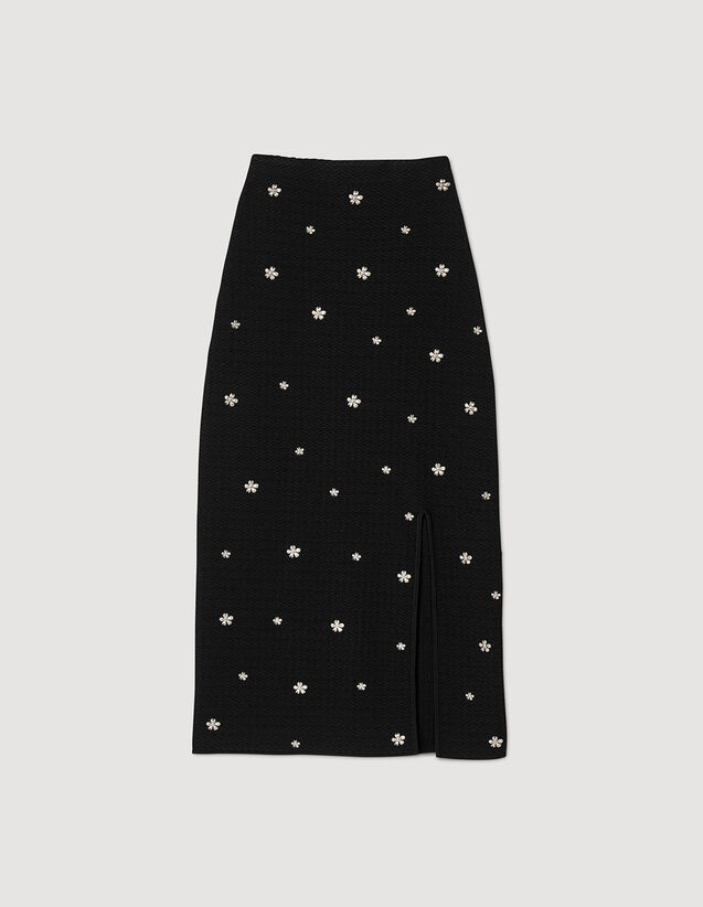 Knit Midi Skirt : Skirts & Shorts color Black