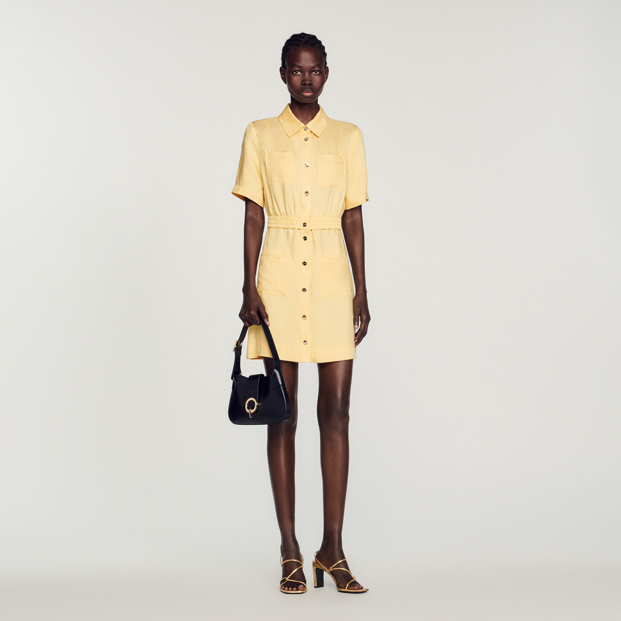 Short Buttoned Dress Dresses Sandro paris