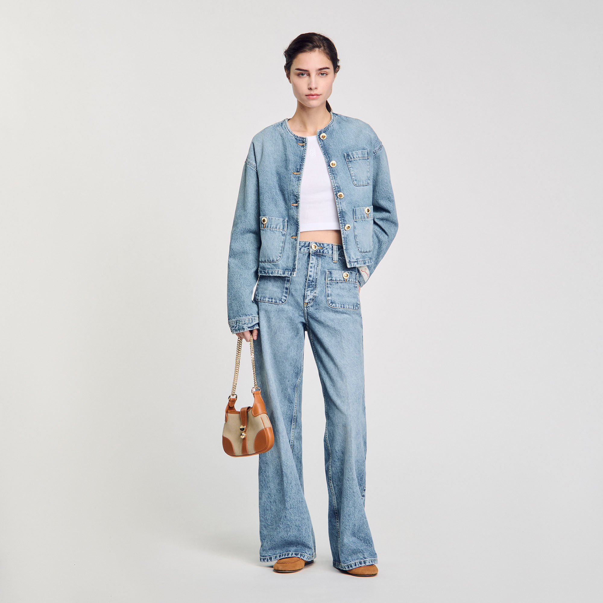 Faded Jeans : Jeans color Blue Jean