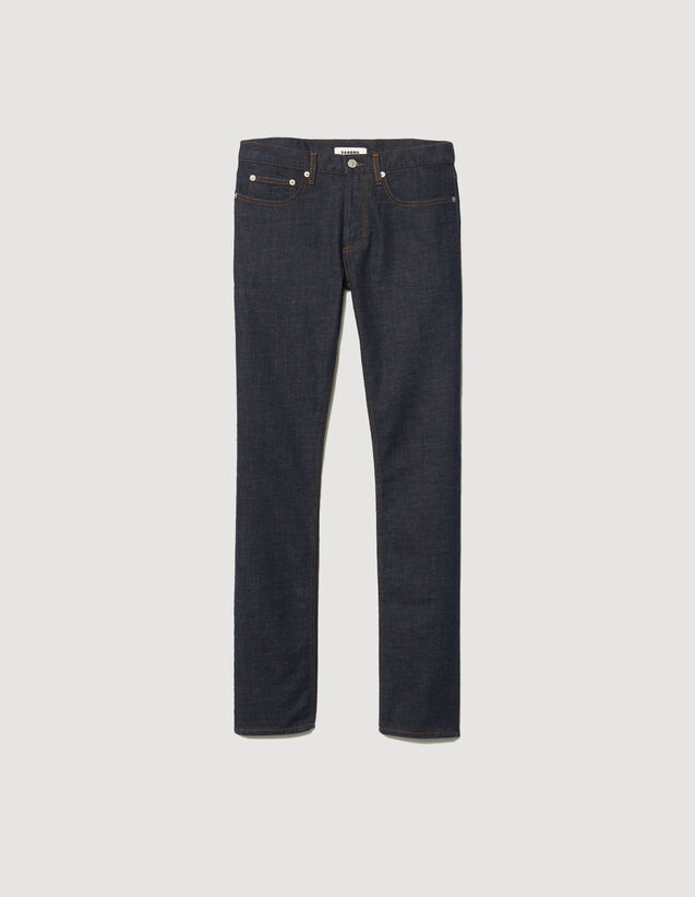 Waterless Narrow Cut Jeans : Jeans color Raw-Denim