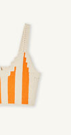 Crochet Bra Top : Tops color Beige/Orange
