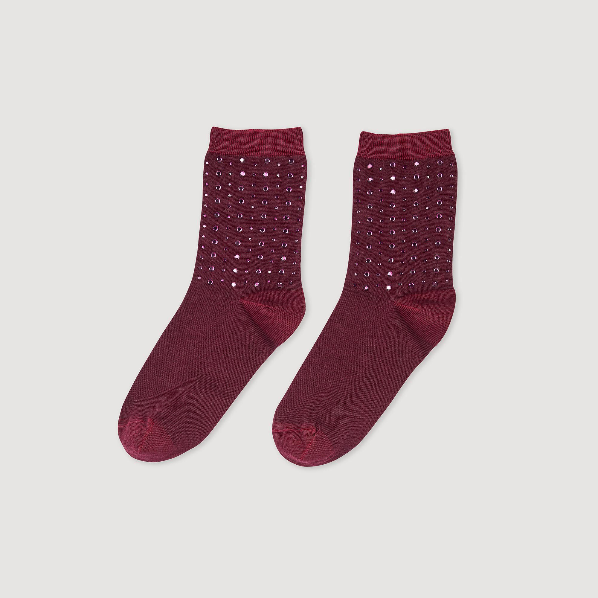 Rhinestone Socks : Other Accessories&nbsp; color Bordeaux
