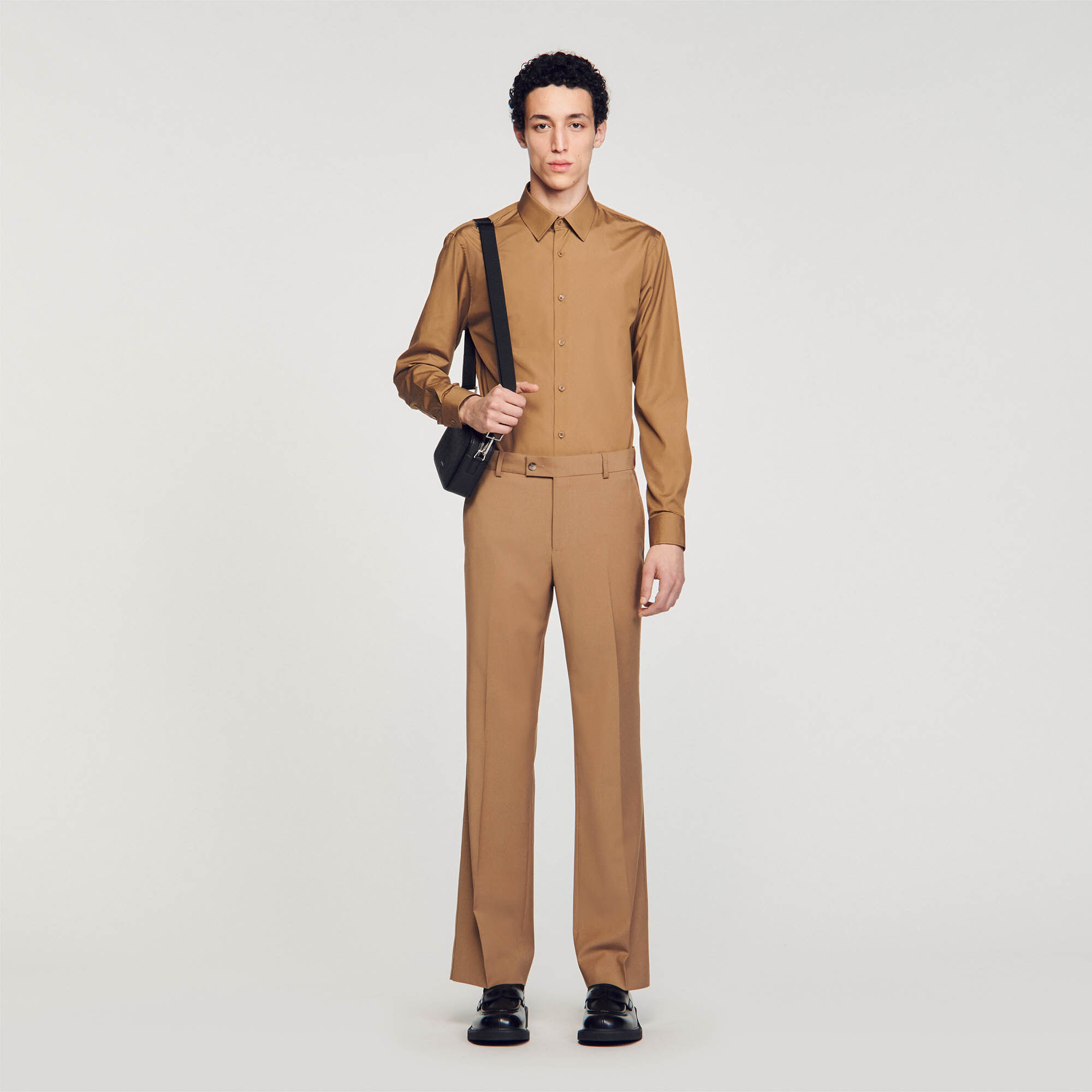 Long-Sleeved Shirt : Shirts color Camel