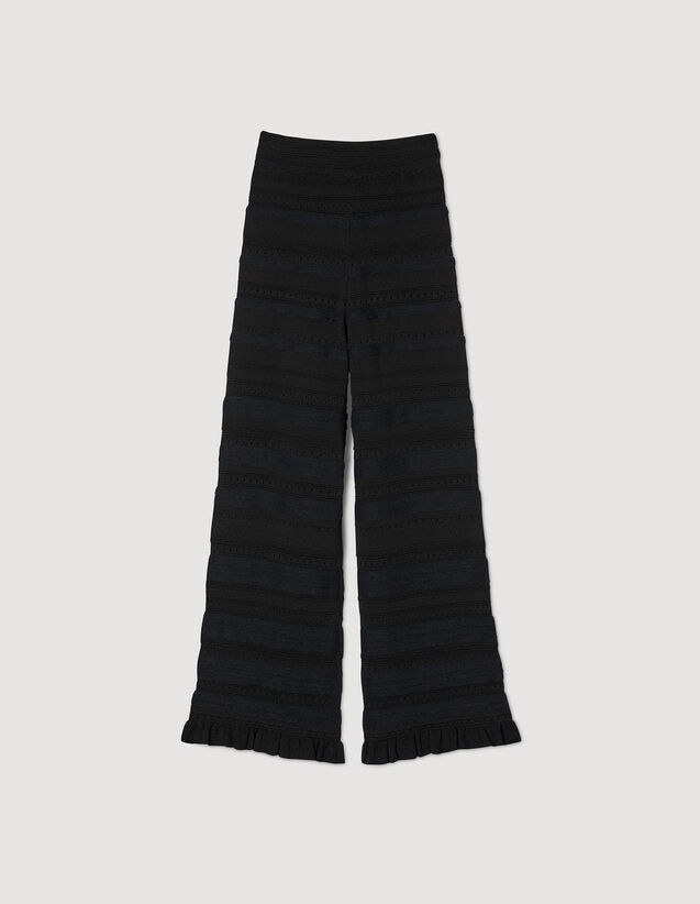 Knit Trousers : Pants color Black