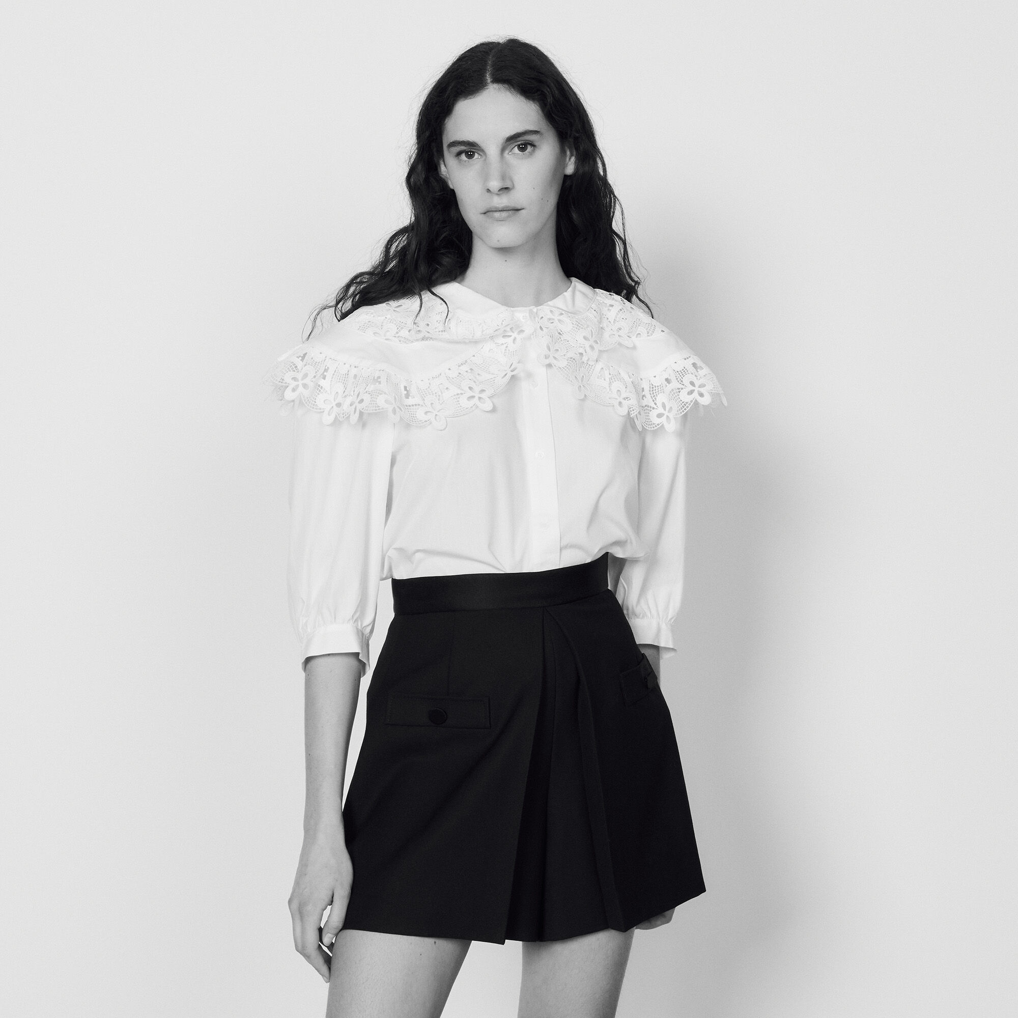 Cotton Shirt : Tops & T-shirts&nbsp; color Ecru