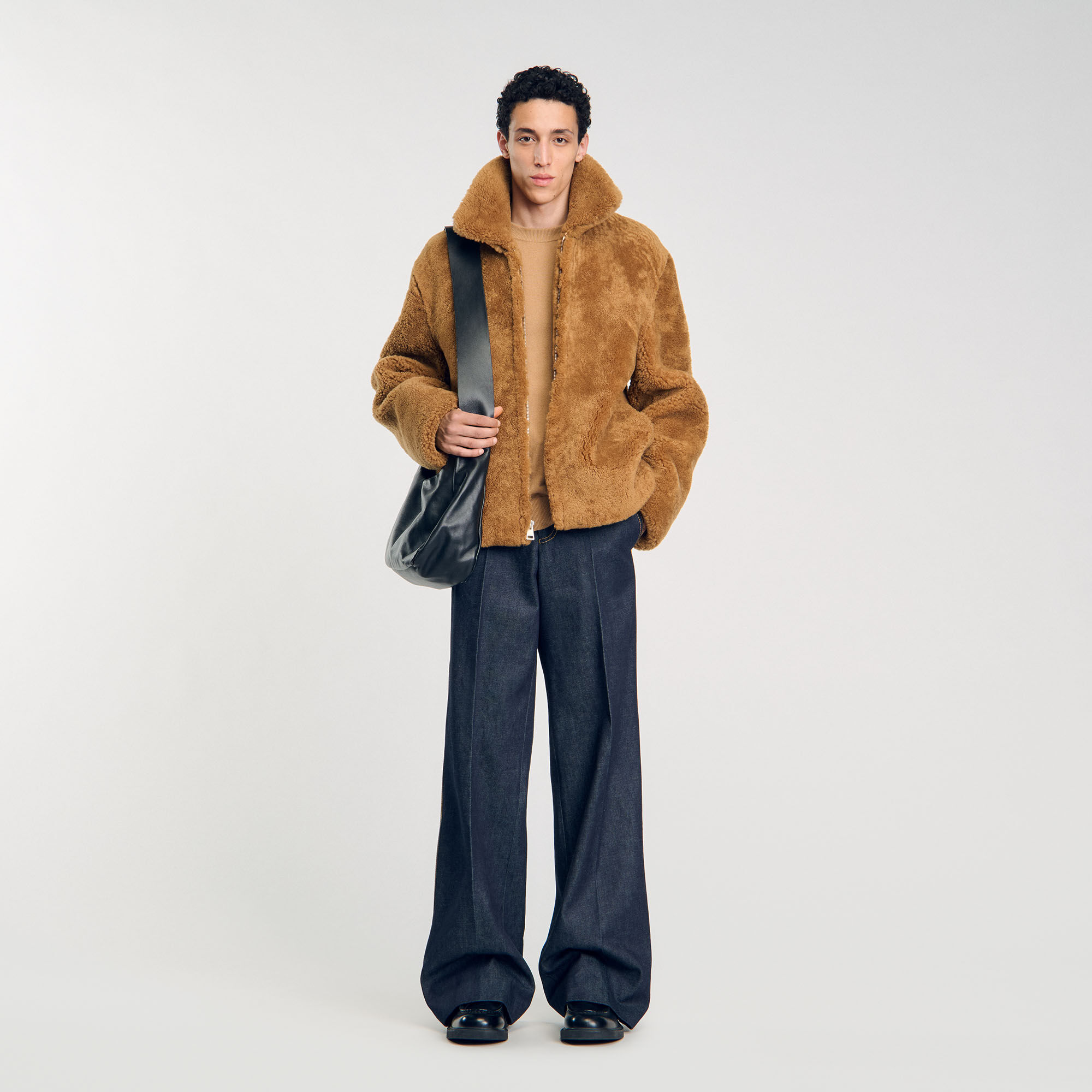 Shearling Jacket : Jackets & Coats color Camel