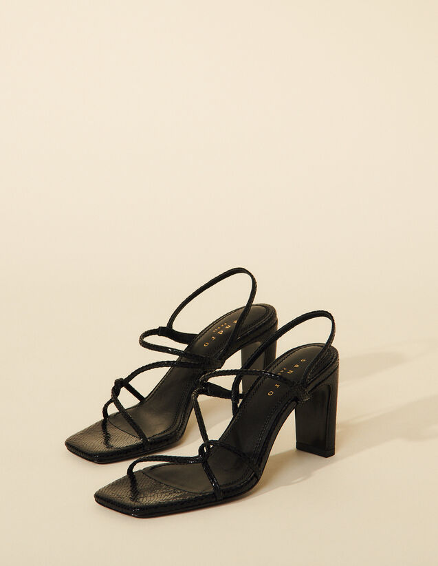Sandals With Narrow Straps : Sandals color Black