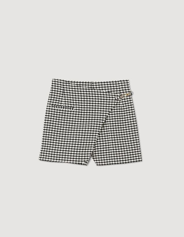 Houndstooth Shorts : Skirts & Shorts color Black / White