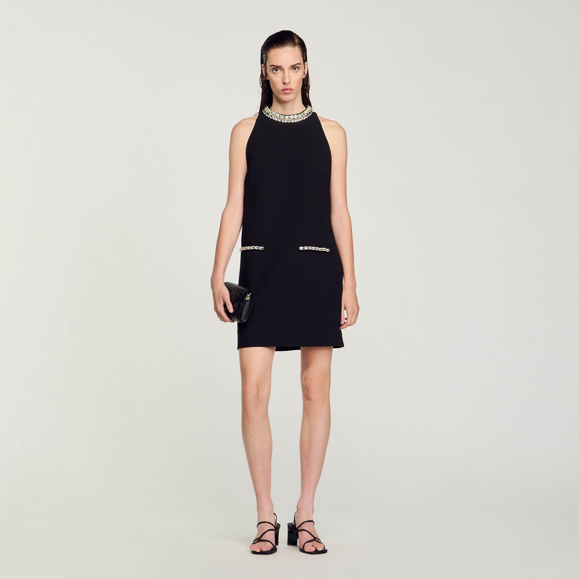 Rhinestone Dress : Dresses&nbsp; color Black