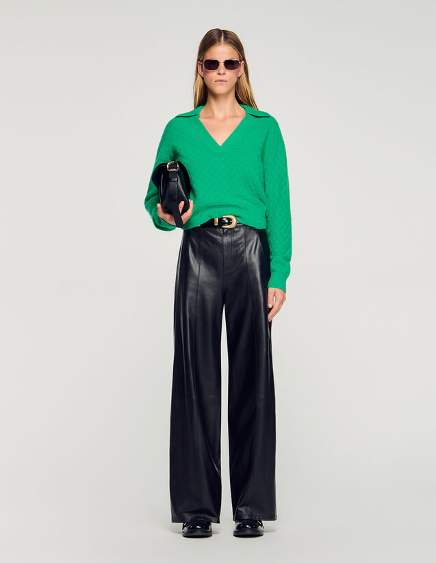 Polo-Neck Jumper - SFPPU02690 | sandro-paris.com Polo-Neck Jumper : Sweaters & Cardigans color Beige