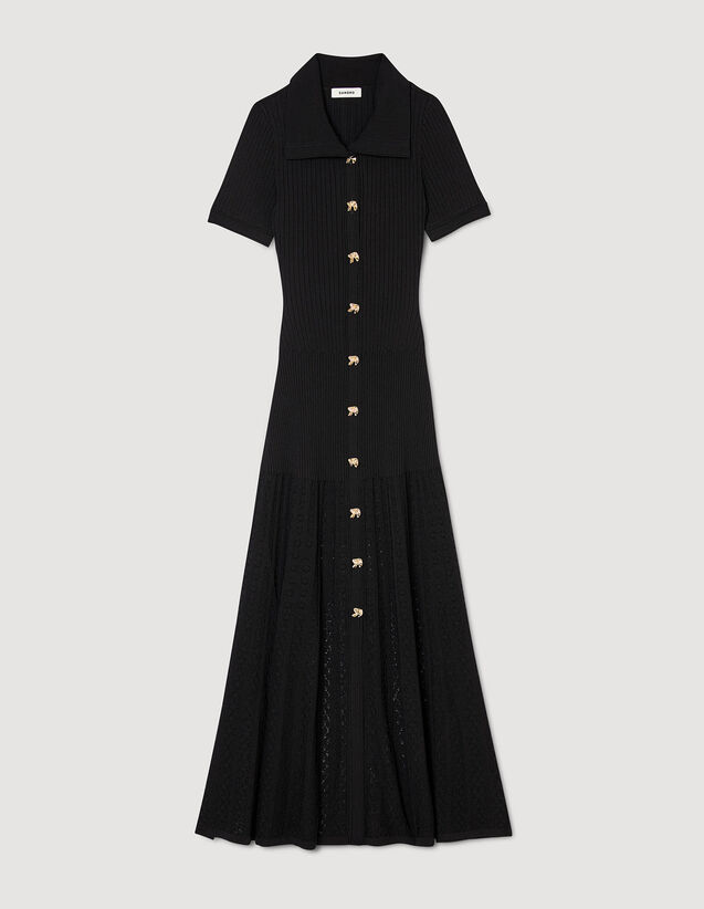 Knit Maxi Dress : Dresses color Black