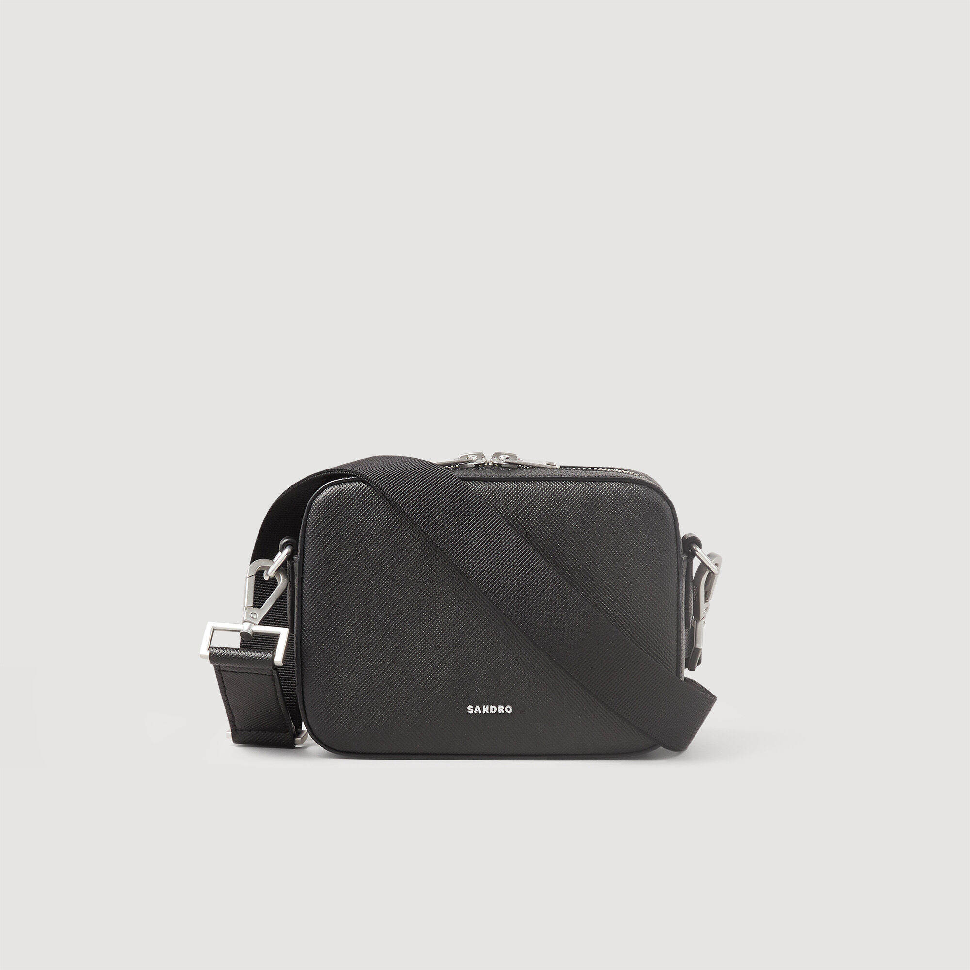 Small Reconstituted Leather Bag : Bags color Black