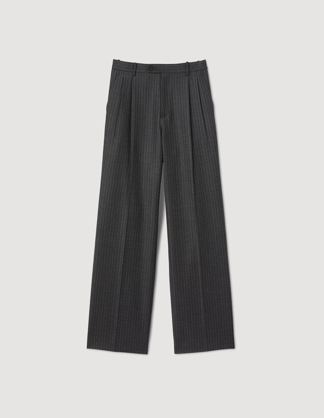 Wool Trousers : Pants color Grey
